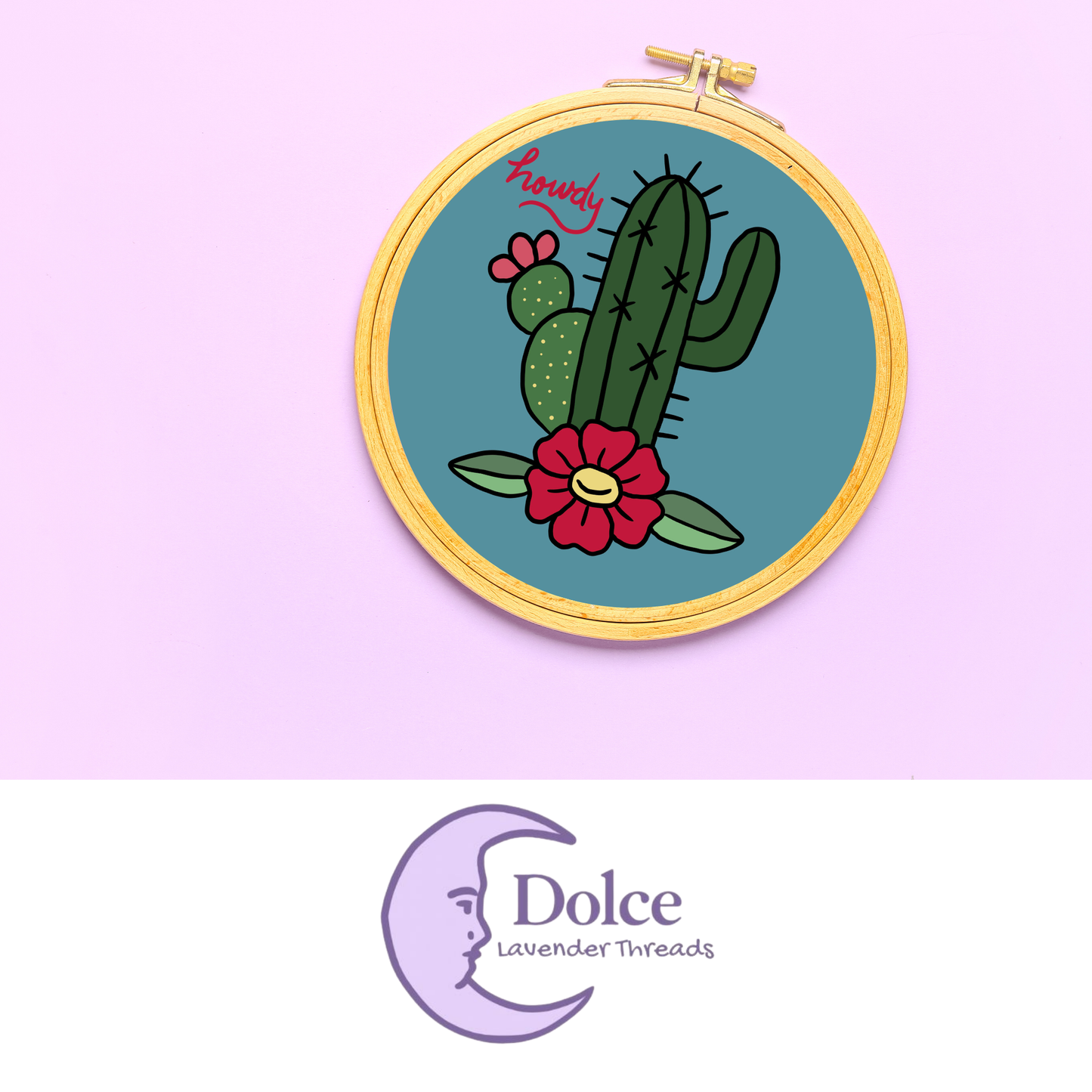 Howdy Cactus- PDF Embroidery Pattern