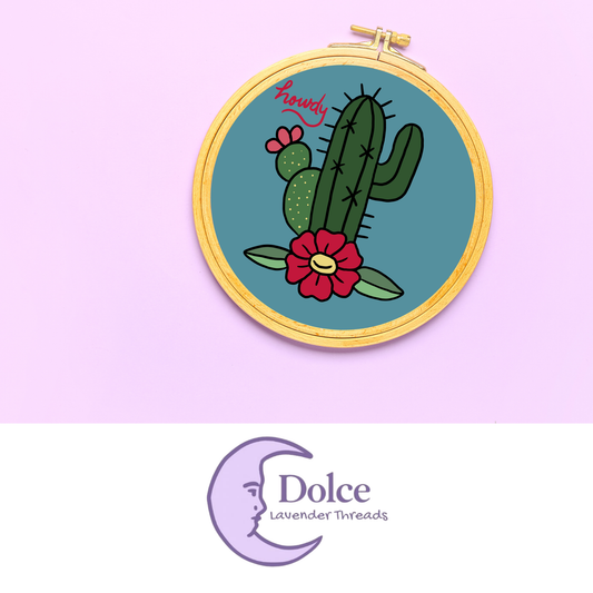 Howdy Cactus- PDF Embroidery Pattern