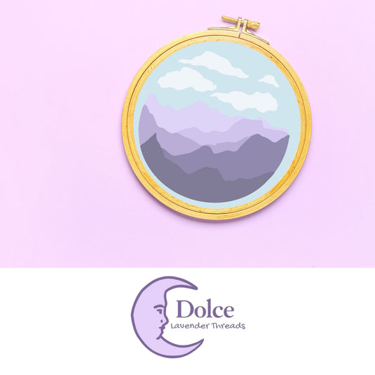 Purple Mountain- PDF Embroidery Pattern