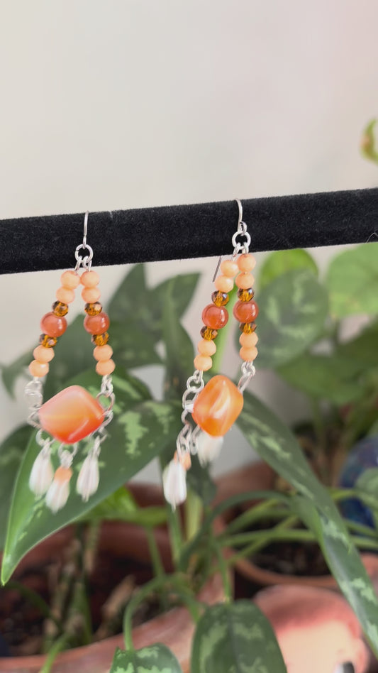 arizona sunset chandelier earrings